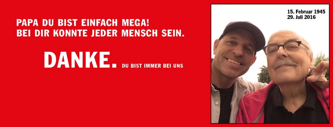 Danke Papa – Reinhard Spieker, Vater von Paavo Christian Spieker
