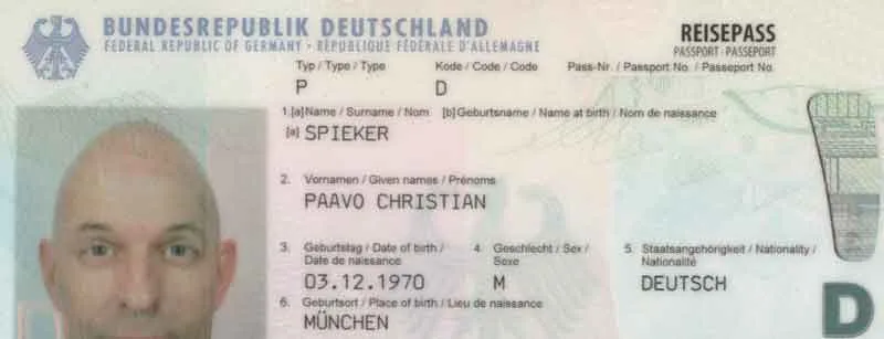 Paavo Christian Spieker, Reisepass Visual