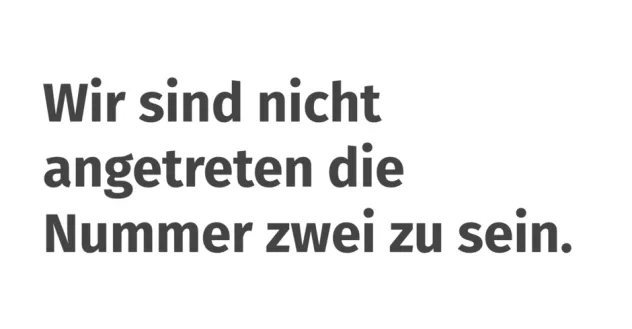 Paavo Christian Spieker Zitat: Wir sind nicht angetreten, die Nummer zwei zu sein