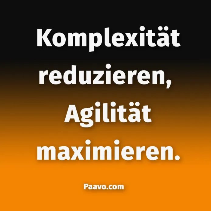 Paavo Christian Spieker Zitat: Komplexität reduzieren, Agilität maximieren