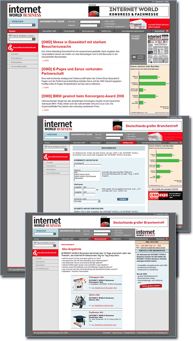 Internet World, Webdesign-Referenz von Paavo Christian Spieker · SpiekerMedia