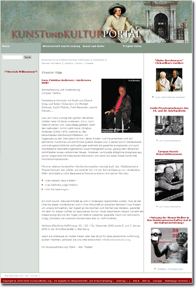 KunstundKultur, Webdesign-Referenz von Paavo Christian Spieker · SpiekerMedia