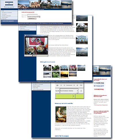 Nicaragua Portal, Webdesign-Referenz von Paavo Christian Spieker · SpiekerMedia