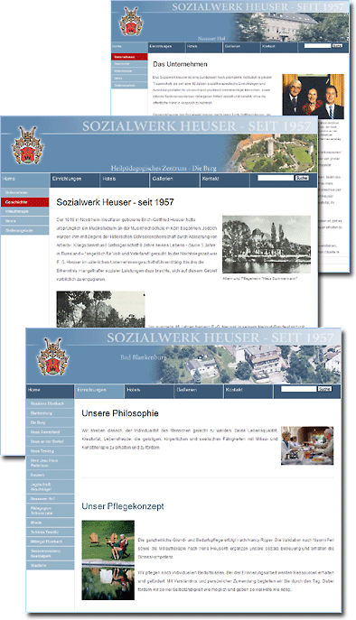 Sozialwerk Heuser, Webdesign-Referenz von Paavo Christian Spieker · SpiekerMedia