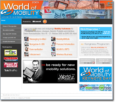 World of Mobility, Webdesign-Referenz von Paavo Christian Spieker · SpiekerMedia