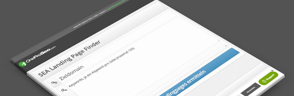 SEA Landingpage-Finder: neues Tool von OneProSeo
