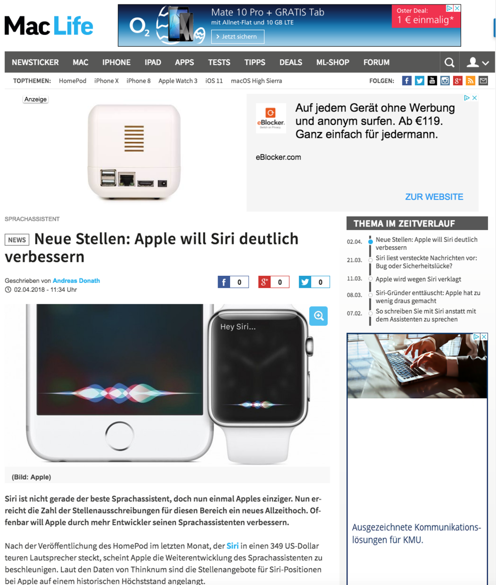 Job-Angebote für Siri: Apple sucht Entwickler