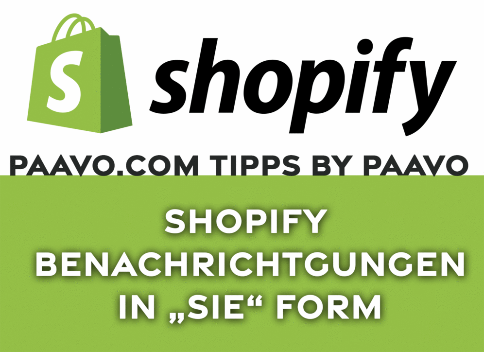 Shopify Tipps: Anrede auf