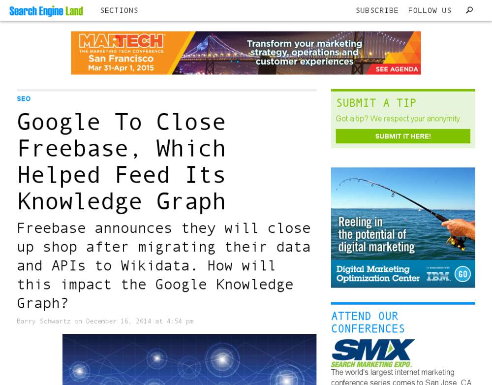SEO: Google schließt Datenlieferant Freebase