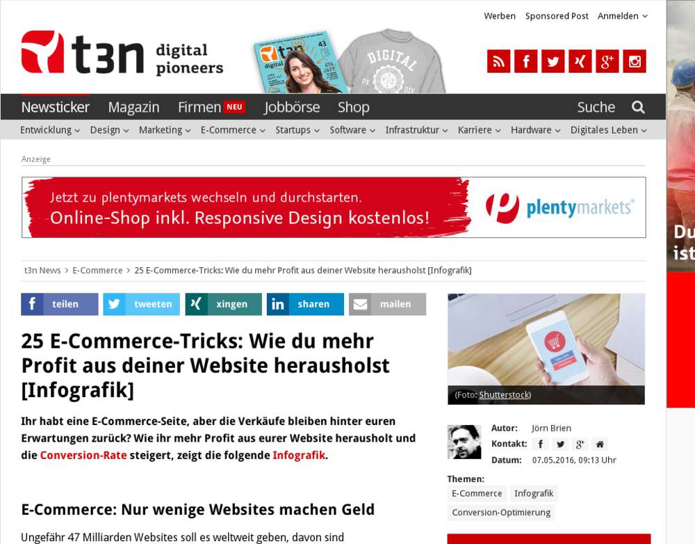 E-Commerce: Infografik: Wie man mehr Profit aus seiner Website holt