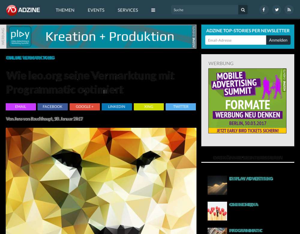 50% Uplift - Wie leo.org seine Vermarktung mit Programmatic optimiert