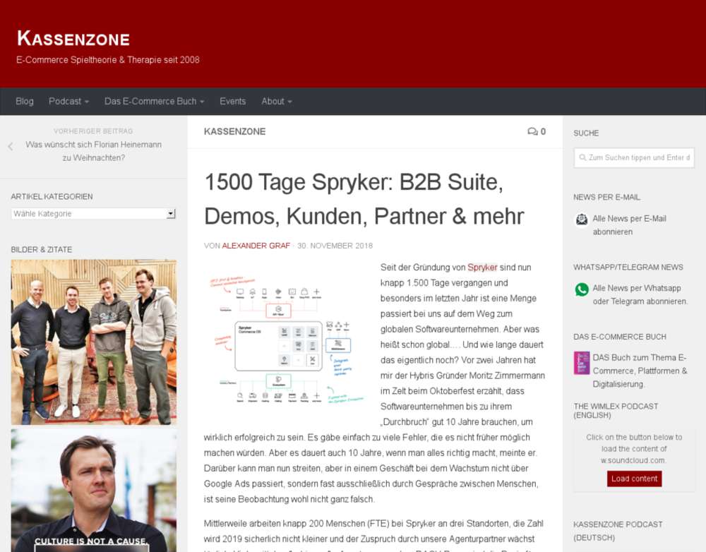 E-Commerce: 1500 Tage Spryker: B2B Suite, Demos, Kunden, Partner