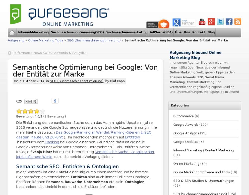 SEO: Google Semantische Optimierung