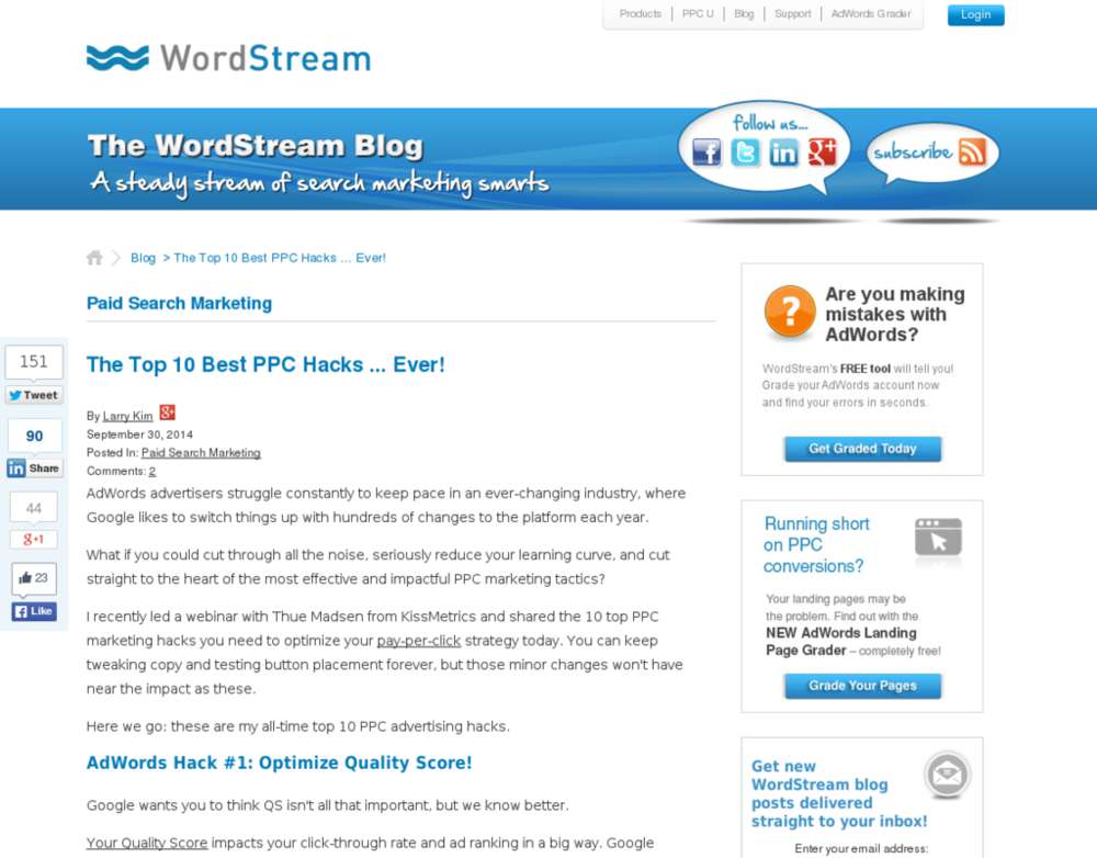 SEA: AdWords Optimierungsansätze
