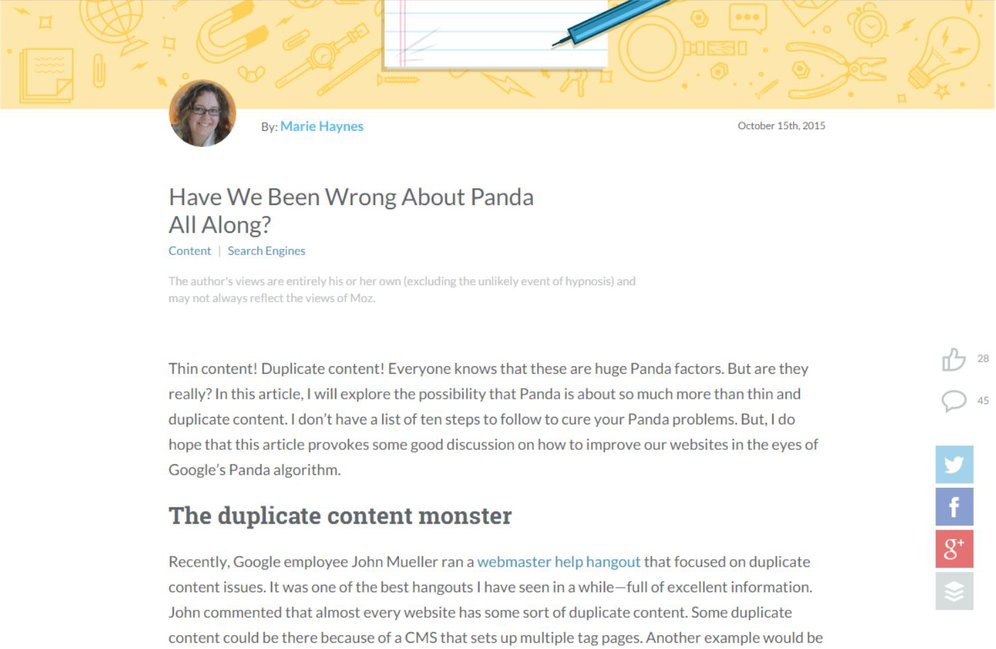 SEO: Duplicate und Thin Content: Wie bewertet Panda?