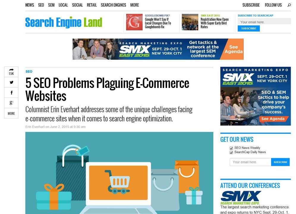 5 SEO-Probleme der großen E-Commerce-Shops