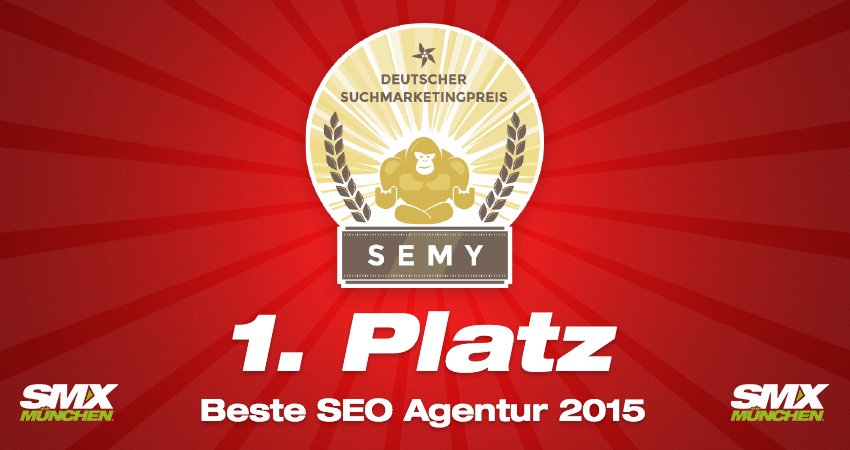 SMX SEMY Award 2015 - Nominierung Beste SEO Agentur