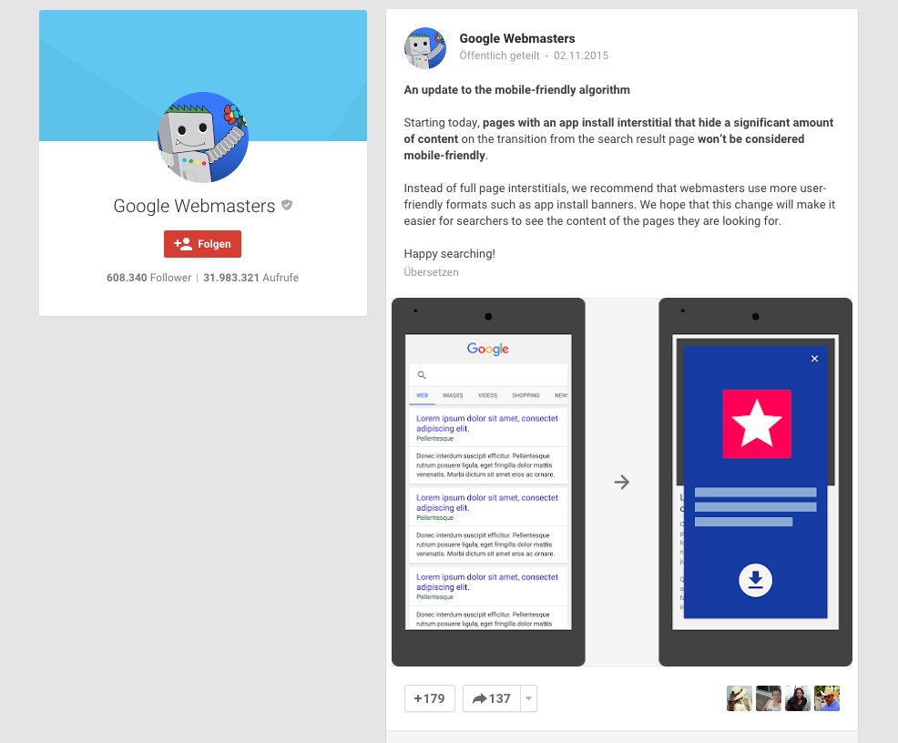 SEO: Google Mobile-friendly Update gegen Werbe-Overlays